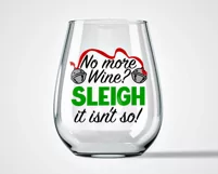 Christmas Wine Glass SVG, Sleigh It SVG, Wine Saying SVG Product Image 2