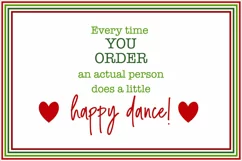 thank  note for order