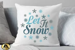 Let It Snow SVG Christmas Round Door Sign SVG Christmas SVG Product Image 2