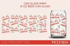 CHRISTMAS CAN GLASS WRAP CUT FILE BEING USED AS A CHRISTMAS BEER CAN GLASS WRAP PRINT