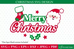 Merry Christmas SVG Design, Santa SVG Product Image 1