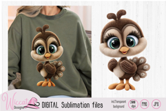 Cute Faux Yarn Turkey PNG Bundle Knitted Thanksgiving Turkey Product Image 3