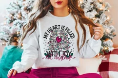 Creepy Christmas sublimation design - Christmas rib cage png Product Image 2