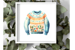Ugly Christmas Sweaters Vol 2 Pastel Watercolor PNG Product Image 4