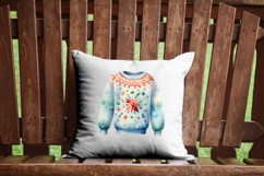 Ugly Christmas Sweaters Clipart Bundle | 10 Watercolor PNGs Product Image 9