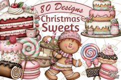 Christmas Sweets Wonderland Clipart, Holiday Candy PNG Product Image 1