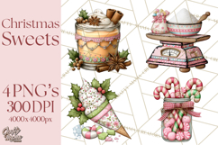 Christmas Sweets Wonderland Clipart, Holiday Candy PNG Product Image 1