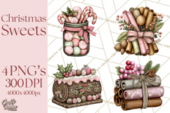 Christmas Sweets Wonderland Clipart, Holiday Candy PNG Product Image 1