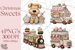 Christmas Sweets Wonderland Clipart, Holiday Candy PNG Product Image 1