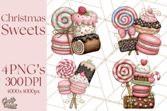 Christmas Sweets Wonderland Clipart, Holiday Candy PNG Product Image 1