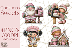 Christmas Sweets Wonderland Clipart, Holiday Candy PNG Product Image 1