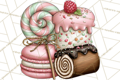 Christmas Sweets Wonderland Clipart, Holiday Candy PNG Product Image 2