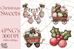 Christmas Sweets Wonderland Clipart, Holiday Candy PNG Product Image 1