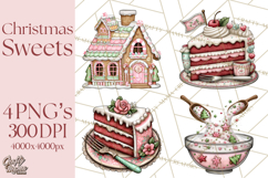 Christmas Sweets Wonderland Clipart, Holiday Candy PNG Product Image 1