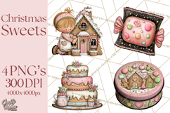 Christmas Sweets Wonderland Clipart, Holiday Candy PNG Product Image 1