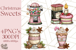 Christmas Sweets Wonderland Clipart, Holiday Candy PNG Product Image 1