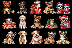 Cute Christmas Dog Clipart | Holiday Pups Sublimation PNG Product Image 3
