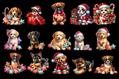Cute Christmas Dog Clipart | Christmas Sublimation PNG Product Image 3
