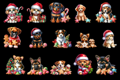 Cute Christmas Dog Clipart | Christmas Sublimation PNG Product Image 3