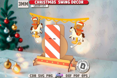 Christmas Swing Laser Cut |Christmas Decorations| Xmas SVG Product Image 1