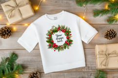 Christmas Flat Lay Mockup with White T-Shirt Mockup Product Image 2