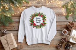 Christmas Flat Lay Mockup with White T-Shirt Mockup Product Image 2