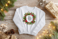 Christmas Flat Lay Mockup with White T-Shirt Mockup Product Image 2