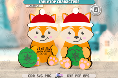 Christmas Tabletop Character Laser Cut | Fox | Xmas SVG |CNC Product Image 1