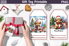 Christmas Gift Tag | Christmas Cow Gift Tag Printable Product Image 1