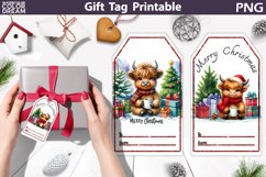 Christmas Gift Tag | Christmas Cow Gift Tag Printable Product Image 1