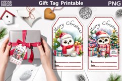 Christmas Gift Tag | Christmas Owl Gift Tag Printable Product Image 1