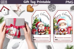 Christmas Gift Tag | Santa Claus Gift Tag Printable Product Image 1