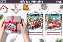 Christmas Gift Tag | Christmas Truck Gift Tag Printable Product Image 1