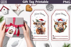Christmas Gift Tag | Christmas Cow Gift Tag Printable Product Image 1