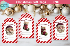 Christmas Gift Tag Printable, Latch Hook Yarn PNG Product Image 1