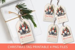 Christmas gift tag, gnomes christmas tag printable Product Image 1
