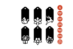 Christmas Gift Tags SVG Bundle Product Image 1