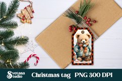 Christmas gift tags printable PNG | Christmas cute bear gift