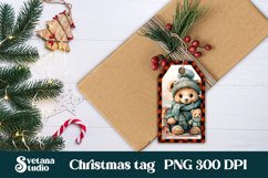 Christmas gift tags PNG | Christmas cute bear gift