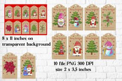 Christmas tag printable | Christmas gift tag PNG Product Image 2