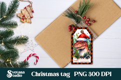 Christmas gift tags printable | Dinosaur gift tag design