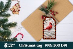 Christmas gift tags design | Cardinal gift tag