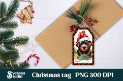 Christmas gift tags PNG | Christmas dog gift tag PNG