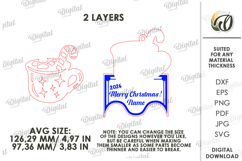 Christmas Tag Laser Cut. Christmas Tree Decor SVG Product Image 2