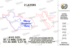 Christmas Tag Laser Cut. Christmas Tree Decor SVG Product Image 2