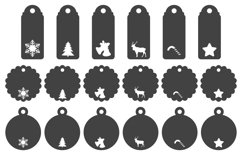 18 Christmas gift tags SVG pack, Christmas gift labels Product Image 3