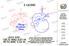 Christmas Tag Laser Cut. Christmas Tree Decor SVG Product Image 2