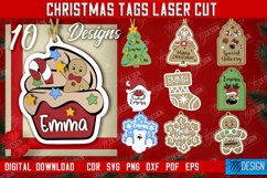 Christmas Gift Tags Laser Cut Bundle |Merry Christmas Design Product Image 1