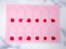 Set of 12 printable Christmas poinsettia gift tags Product Image 3