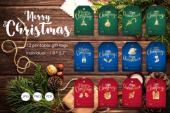 Christmas gift tags JPG PNG. Printable Christmas name labels Product Image 1